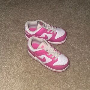 Nike Kids Pink and White Sneakers